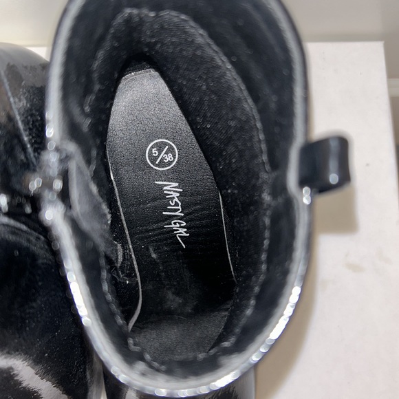 Nasty Gal Patent Leather Pointed Toe Ankle Boots - Picture 12 of 16